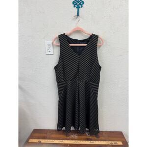 Mossimo black and gold semiformal midi dress